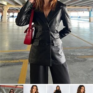 Princess Polly Black Double-Breasted Blazer